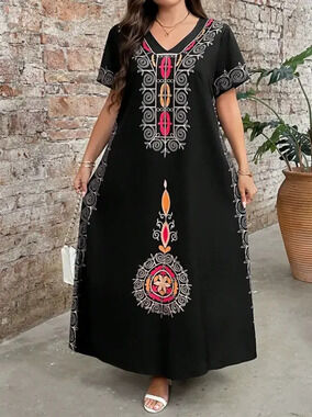 ZARA Plus Size Loose Fit Long Maxi Dress